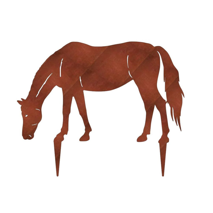 Gartenstecker "Pferd grasend L"