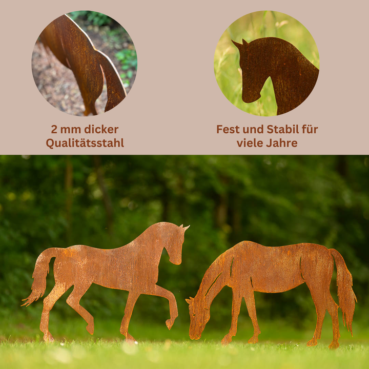 Gartenstecker "Pferd springend"