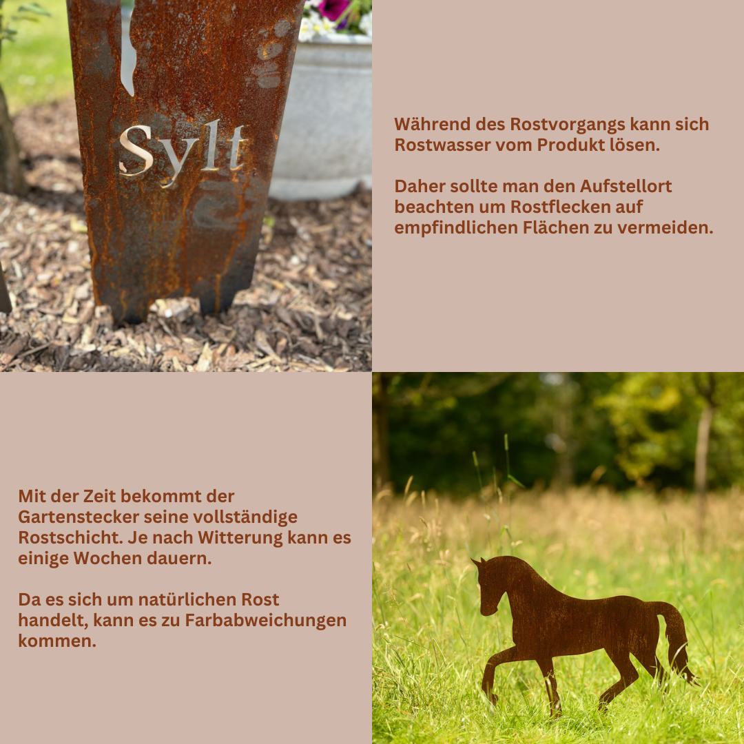 Gartenstecker "Pferd springend"