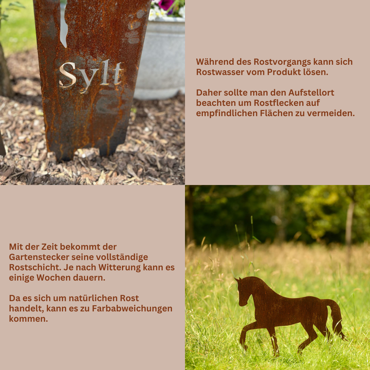 Gartenstecker "Pferd springend"