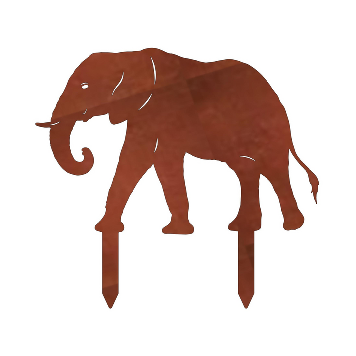 Gartenstecker Elefant "Rüssel nach innen gerollt"