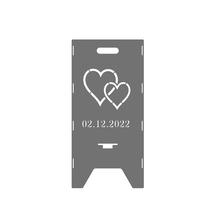 Feuertonne personalisierbar "Hochzeit", 75cm