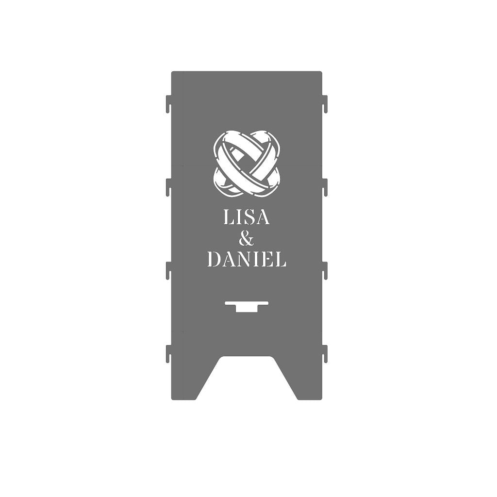 Feuertonne personalisierbar "Hochzeit", 75cm