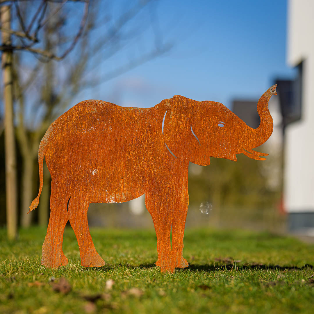 Gartenstecker Elefant "Rüssel oben"