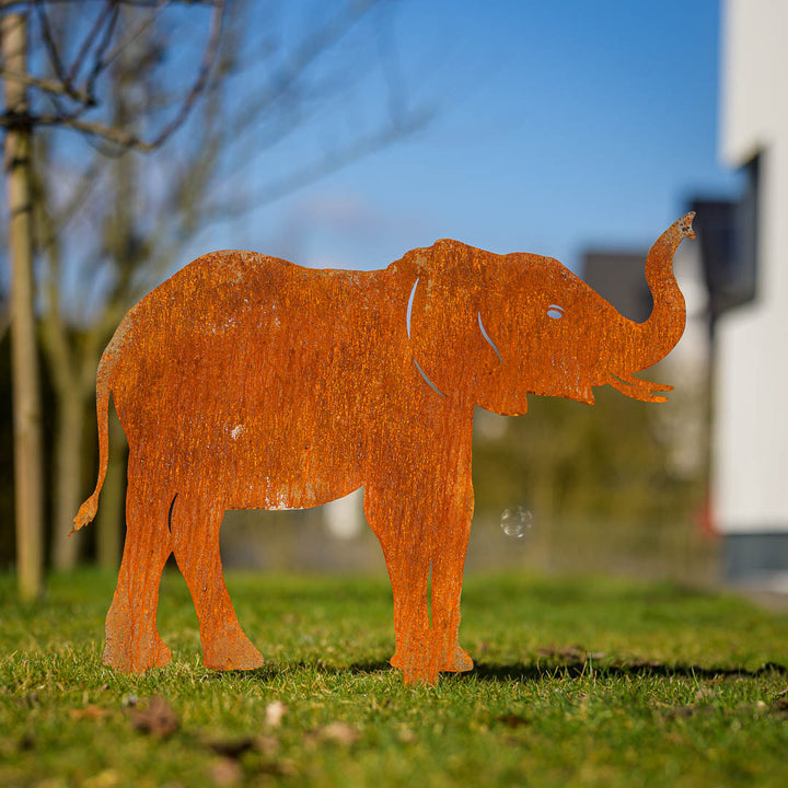 Gartenstecker Elefant "Rüssel oben"