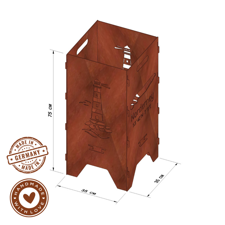 Feuertonne "Norderney", 75cm