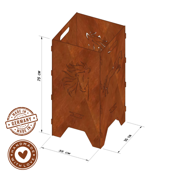 Feuertonne "Pferd", 75cm