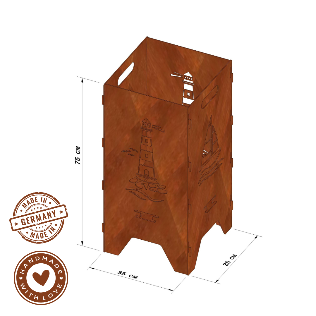 Feuertonne "Boot", 75cm