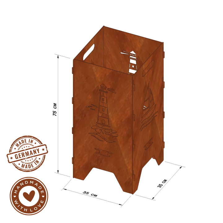 Feuertonne "Boot", 75cm