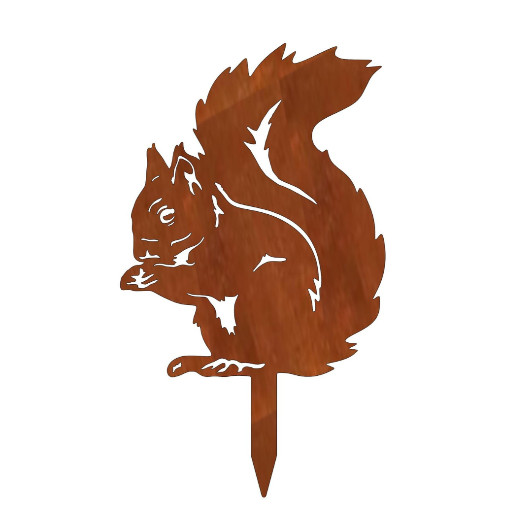 Gartenstecker "Eichhörnchen sitzend"