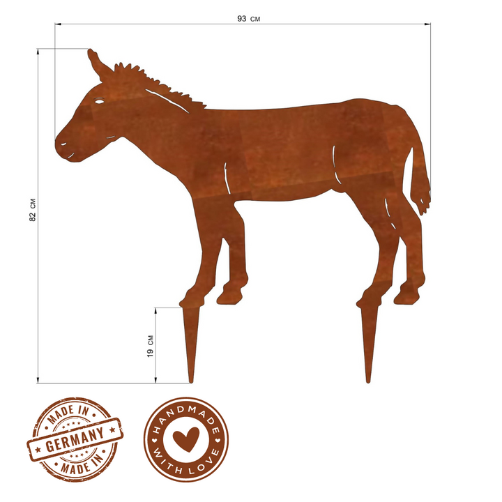 Gartenstecker "Esel stehend"