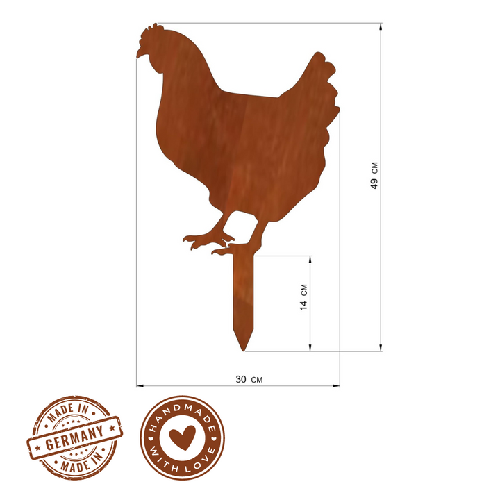 Gartenstecker "Henne Henriette"