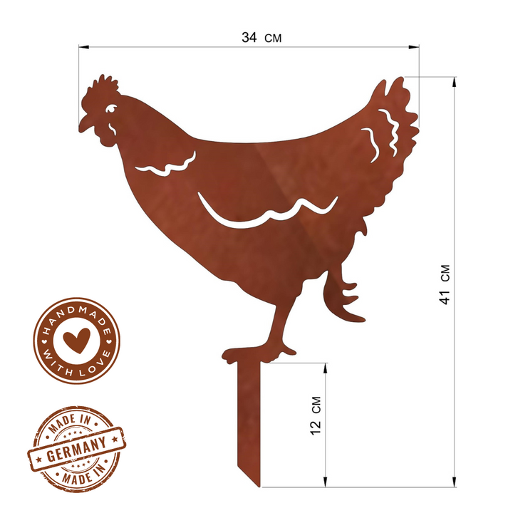 Gartenstecker "Henne Pauline"