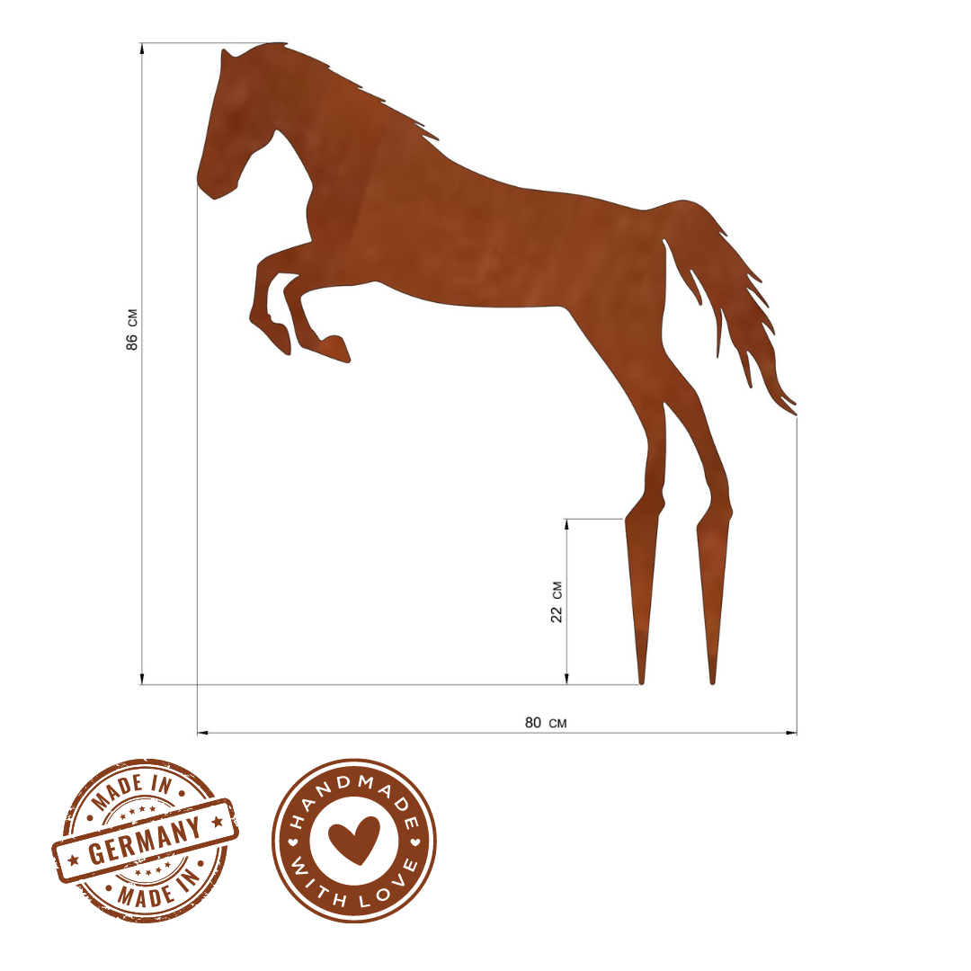 Gartenstecker "Pferd springend"
