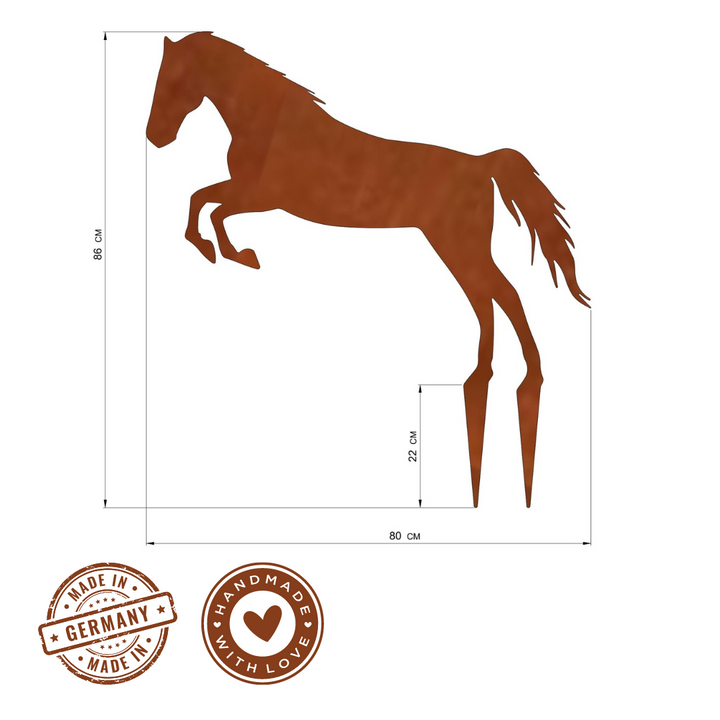 Gartenstecker "Pferd springend"