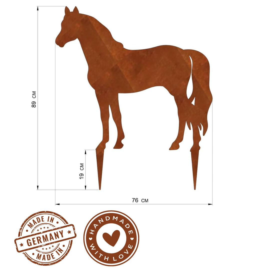 Gartenstecker Pferd "Stute mit Fohlen"