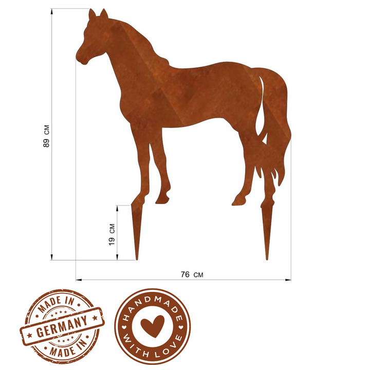 Gartenstecker Pferd "Stute mit Fohlen"