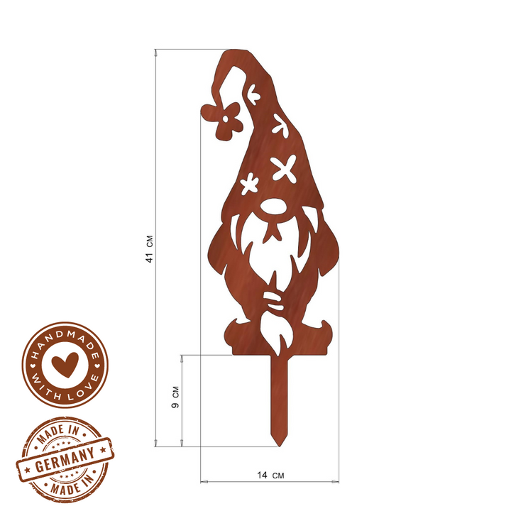 Gartenstecker "Wichtel mit Zipfelmütze"