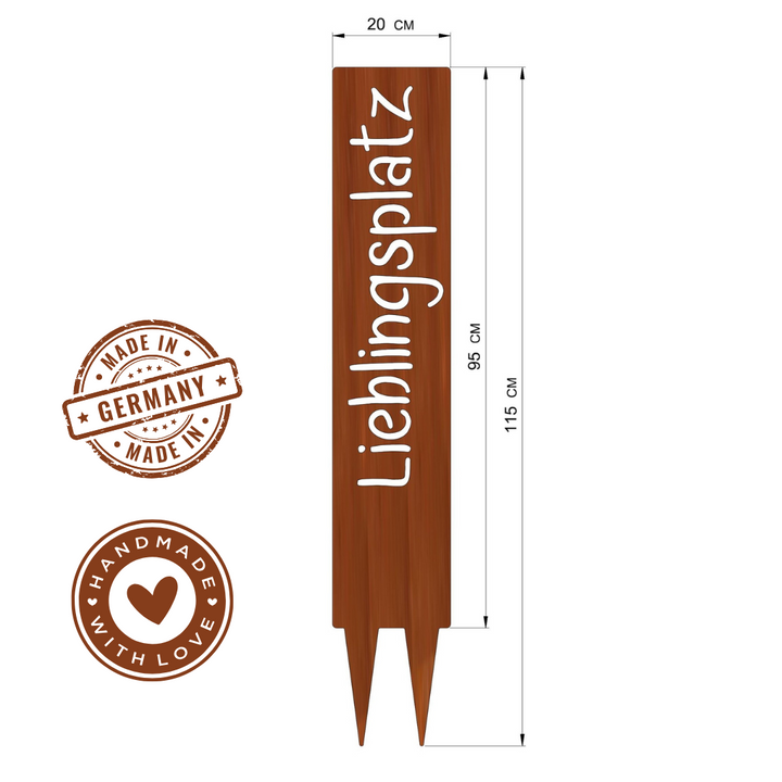 Gartenstele "Lieblingsplatz"