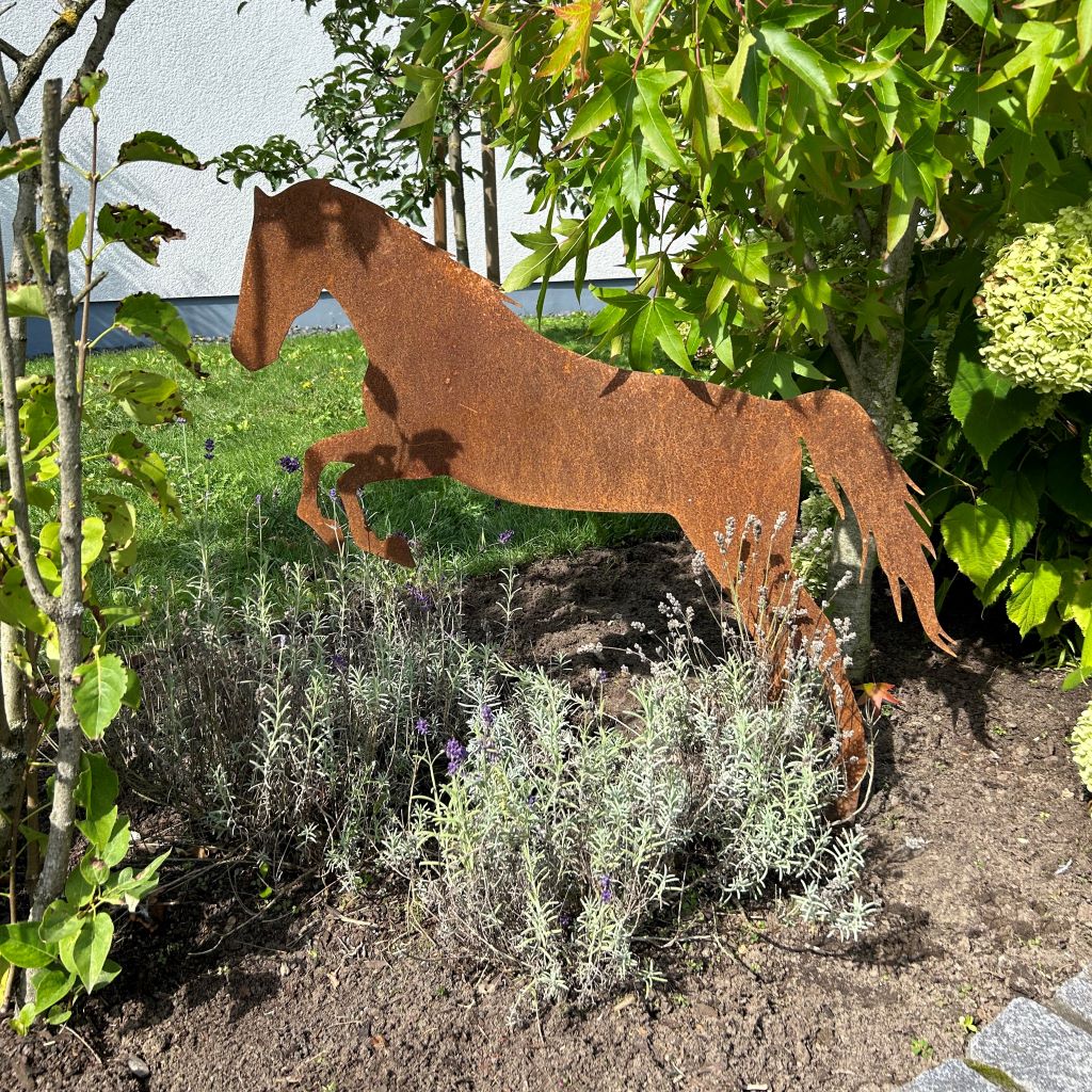 Gartenstecker "Pferd springend"