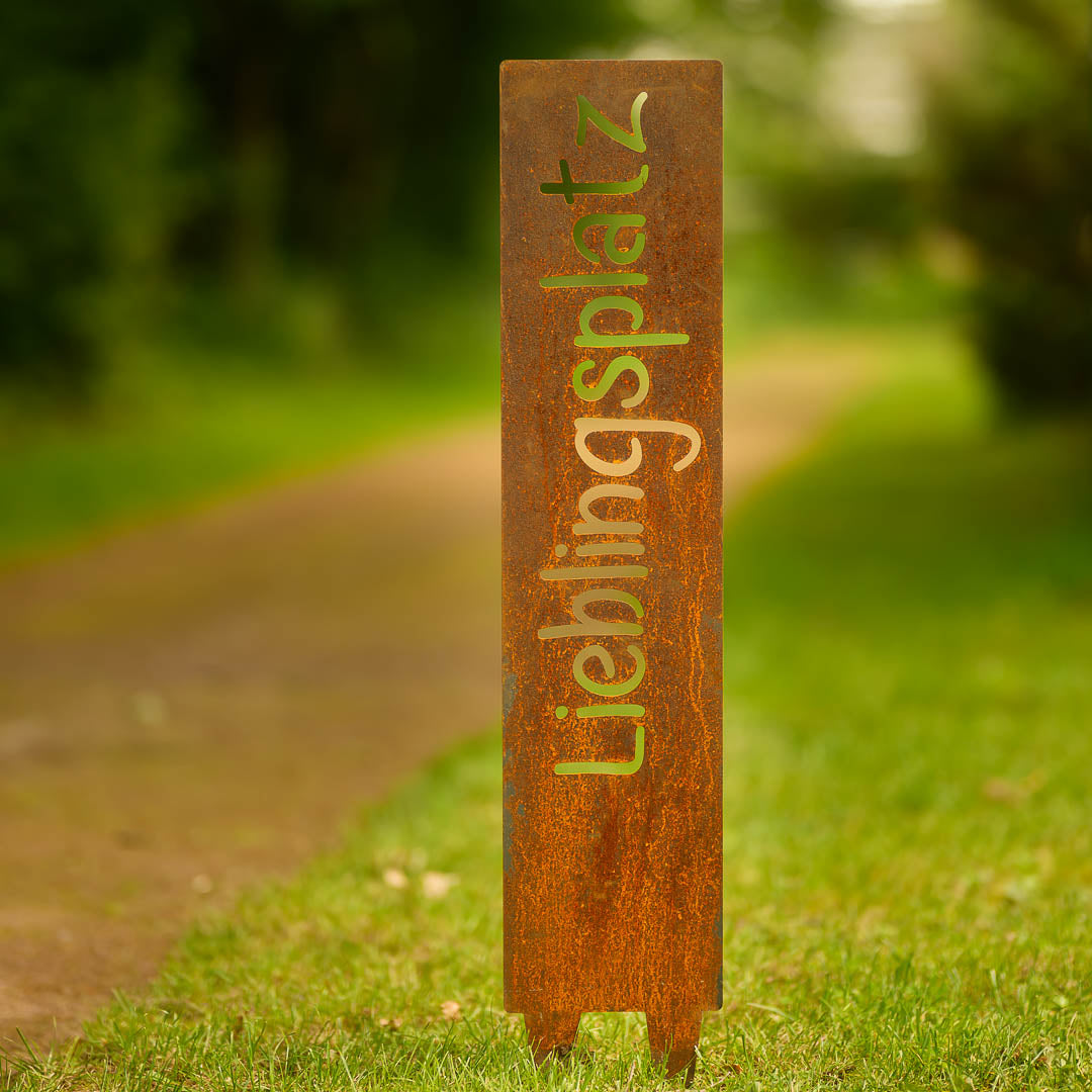 Gartenstele "Lieblingsplatz"