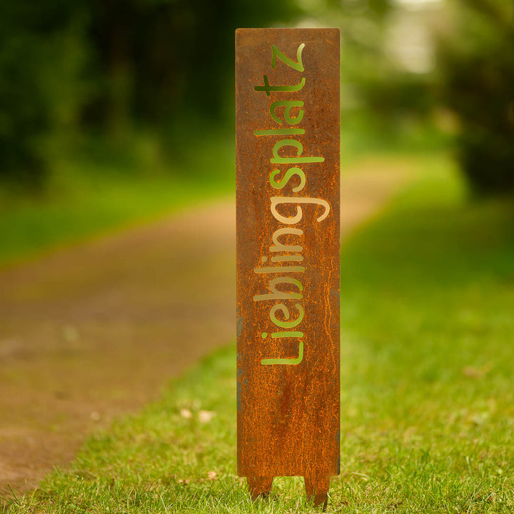 Gartenstele "Lieblingsplatz"