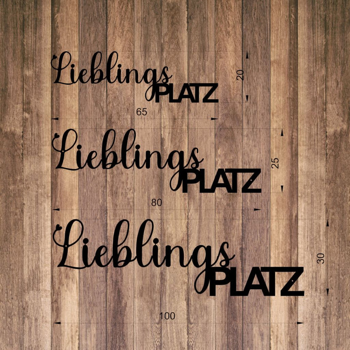 Schriftzug Lieblingsplatz