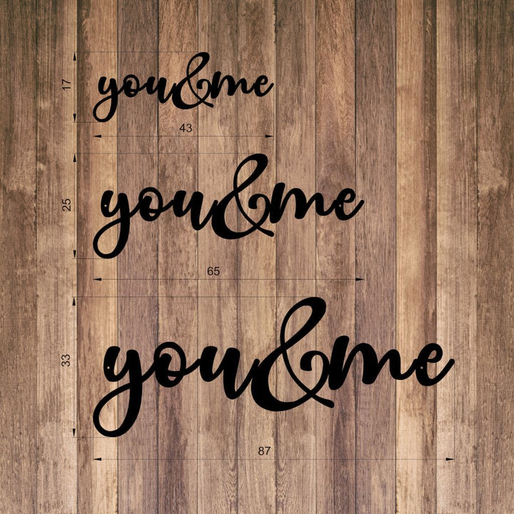 Schriftzug you&me