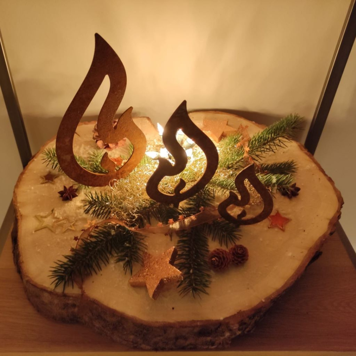 Edelrost Flammen Deko - 3er Set