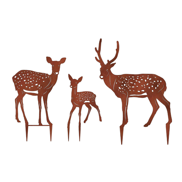 Gartenstecker "Hirschfamilie"