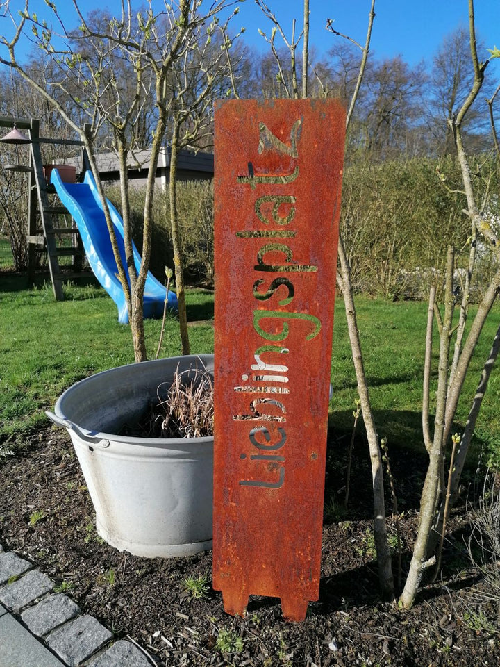 Gartenstele "Lieblingsplatz"