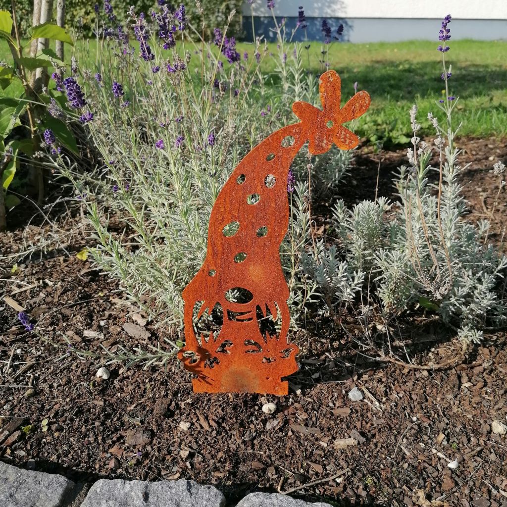 Gartenstecker "Wichtel mit Zöpfen"